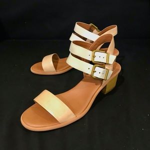 Lucky Brand Two tone sandals with block heels